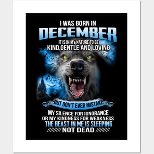 I Was Born In December Posters and Art